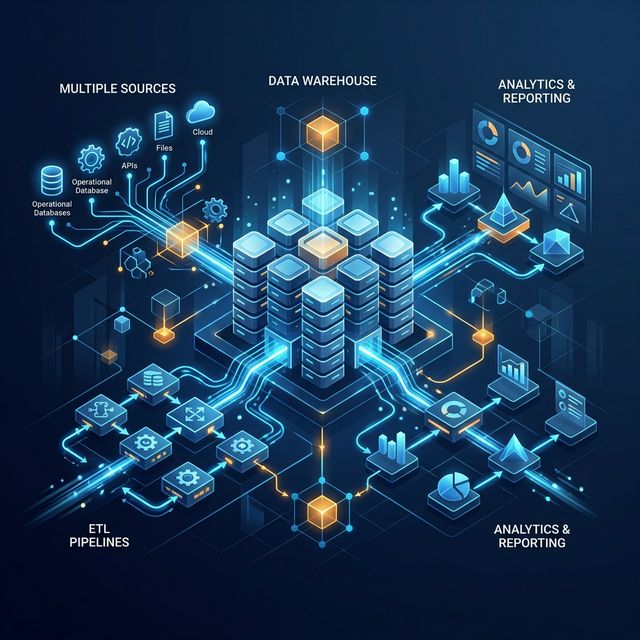 Data Warehouse Architektur - ETL Pipeline Visualisierung